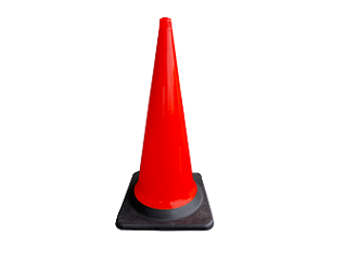 New traffic cone 75cm2.5kg with grip top