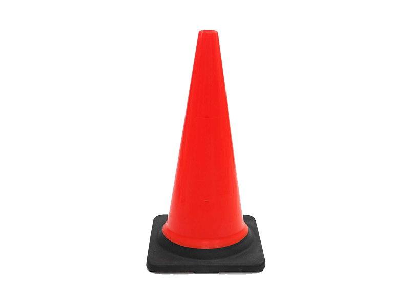 28" Black base traffic cone